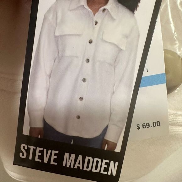 Steve Madden Button Down Shacket NWT - Picture 5 of 5